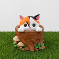 Cat figure in log