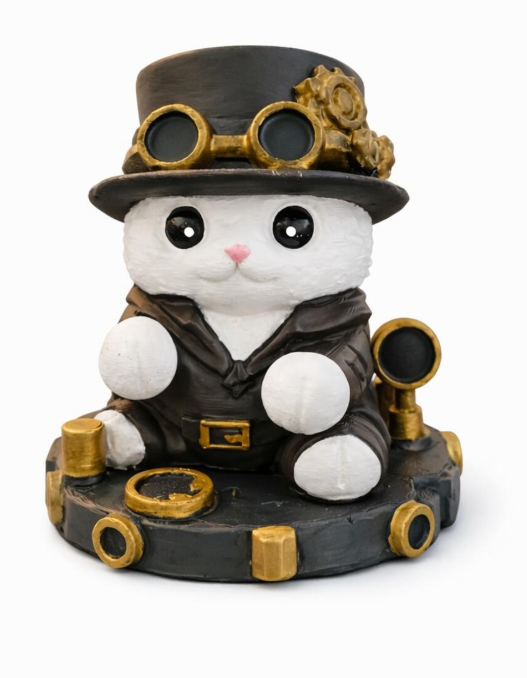 Figurine de chat Steampunk
